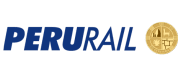 Logo de Perurail con el nombre y un sÃmbolo dorado